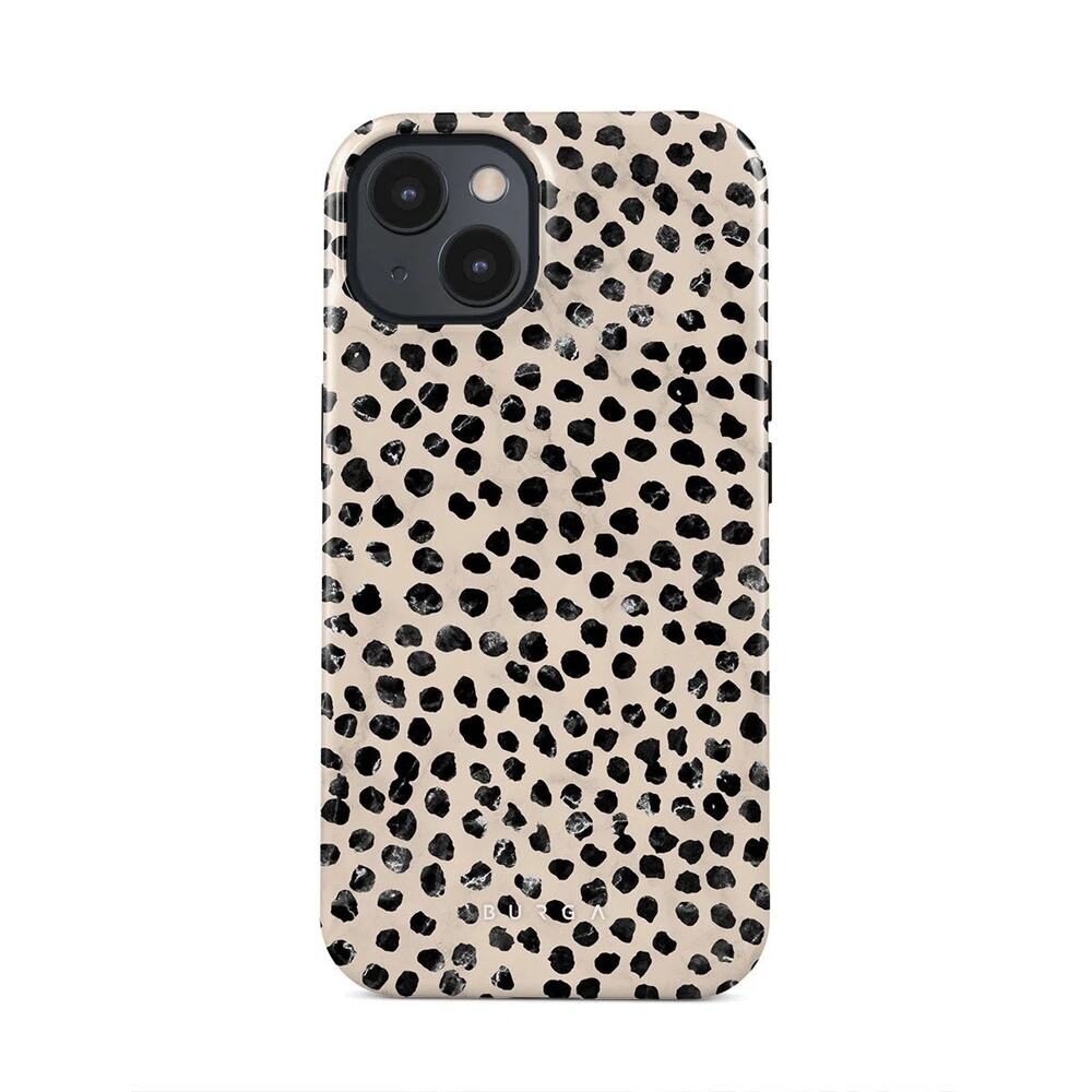 Leopard Print Beige and Black iPhone 15 Pro Case - Protective Stylish Design